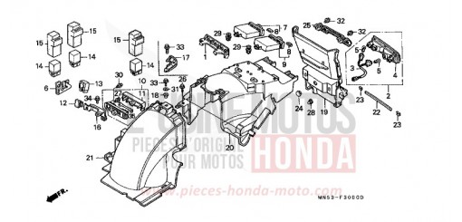 REAR FENDER GL1500K de 1989